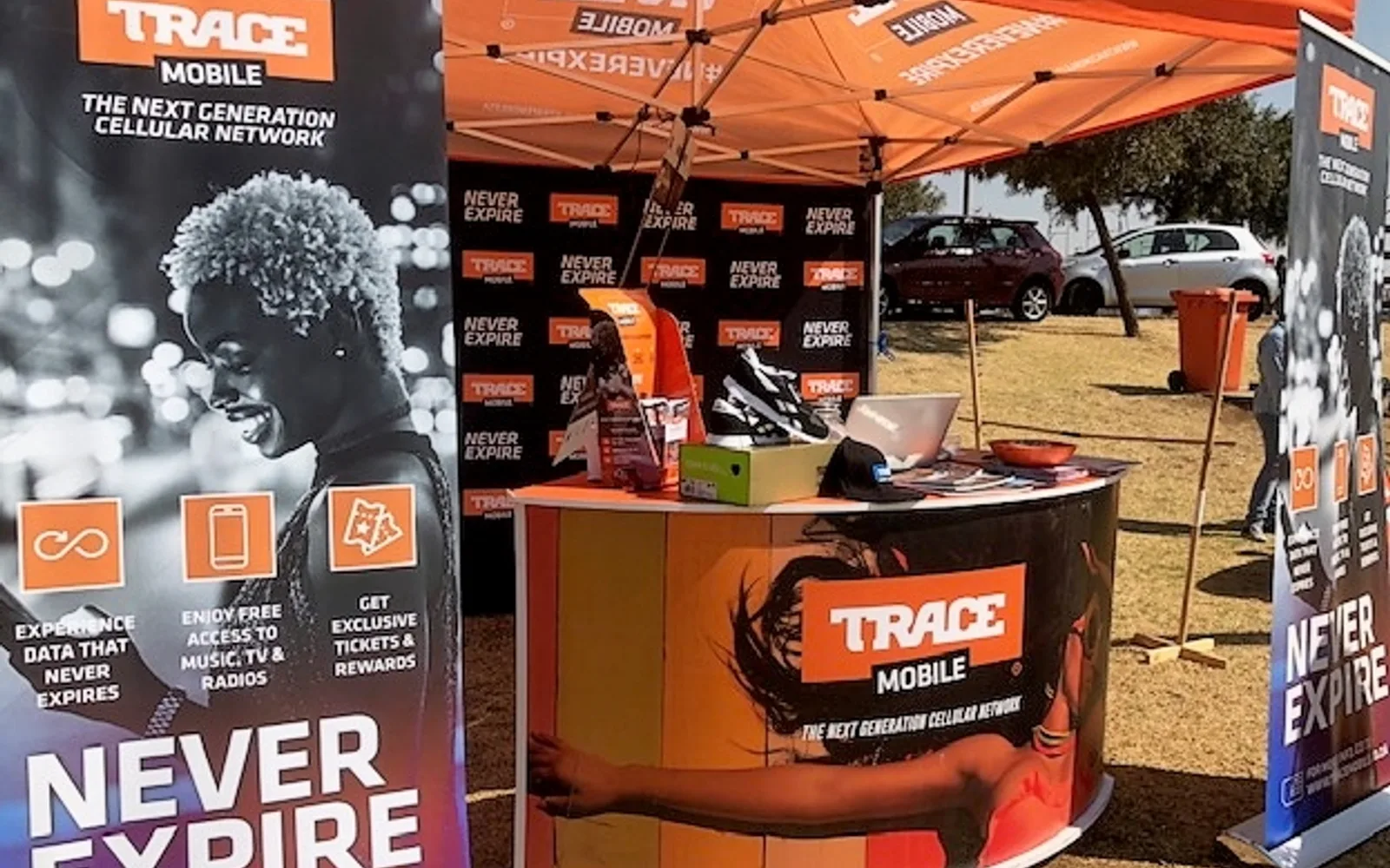 Trace Mobile activation stand on site